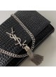  YSL KATE MEDIUM WITH TASSELS IN CROCODILE EMBOSSED SHINY LEATHER 